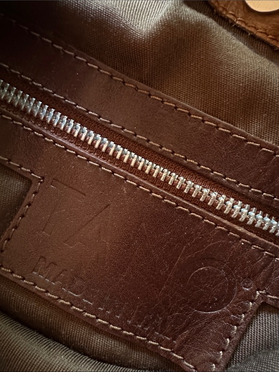Tano Handbags - Tano Brown Leather-Trim Shoulder Bag